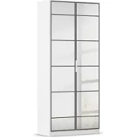 Rauch Spiegelschrank mit Einlegeböden ¦ weiß ¦ Maße (cm): B: 91 H: 210