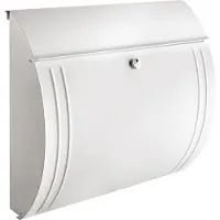 Burg wachter MODENA 857 W Briefkasten Stahlblech Weiss (MODENA 857 W)