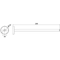 Emco round Handtuchhalter, 1-armig, starr. 300mm, 4350