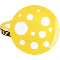 MamboCat Pula gelb 6x Speiseteller Ø27cm Porzellan 6 Pers Platte groß Essteller Punkte
