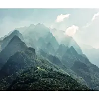Overig Vliestapete "Digitaldruck Vlies - The Summit - Größe 300 x 250 cm" bedruckt glatt Wohnzimmer, Schlafzimmer