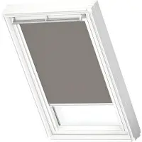 Velux Verdunkelungsrollo uni grau manuell Rahmen weiß DKL U04 0705SWL