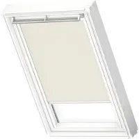 Velux Verdunkelungsrollo uni beige manuell Rahmen weiß DKL UK04 1085SWL