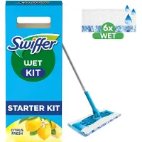 Swiffer Sweeper Starter Kit With 1 Mop 6 Wet Floor Refills