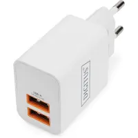 Digitus USB Ladegerät 2x USB-A, 15,5W, Drinnen, AC, 5 V, 3,1 A, Weiß