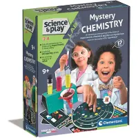 Clementoni Chemiebaukasten Mystery Chemie mit pH-Experimenten und magischem Entschlüsselungsrad für junge Ermittler