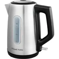 Russell Hobbs - Heaton Brushed Kettle - Brushed Stainless Steel with Black Accents - 1.7L