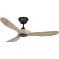 CasaFan ECO GENUINO Deckenventilator schwarz/holz hell 122 - , Eco Genuino, Holz, für Wohnzimmer, Holz, Modern