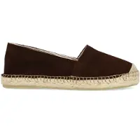 Manfield Braune Veloursleder-Espadrilles | Größe 38