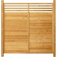 HOME DELUXE - Holzzaun SOMA - Fichtenholz, 2x Element + 3x Pfosten - Breite: ca. 380 cm, inkl. Zubehör I Blickschutz Windschutz Sonnenschutz