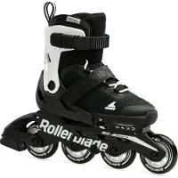 Rollerblade Microblade 175, Freizeit-Inline-Skates, Freizeit-Inline-Skating, Kinder, Unisex, Schwarz, Weiß, Einfarbig