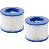 Mendler Wasserfilter für Whirlpool MCW-E32, Ersatzfilter Filterkartusche Filterpatrone Lamellenfilter, Zubehör 2 Stück