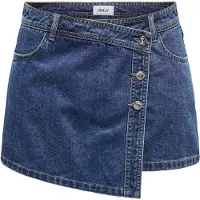 ONLY Jeansshorts "ONLLESLY REG LB DNM SKORT BJ NOOS" Baumwolle, Regular Waist, Hosenrock