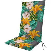 Doppler Hochlehnerauflage 'Blumen', ca. 119 x 48 cm