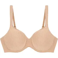Triumph Bügel-BH "Modern Soft+Cotton W" mit dezenten Glanz-Streifenmuster und breiten Trägern
