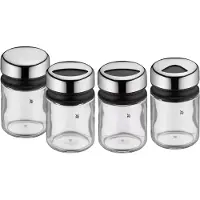 WMF Gewürzstreuer Set 4tlg Gewürzdose Gewürzstreuer Gewürzglas 100ml Glas Depot