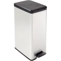 Curver Slim Bin 40L, 40 l, Quadratisch, Kunststoff, Schwarz, Silber, Terrasse, 250 mm