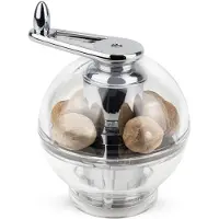 Peugeot Muskatmühle TIDORE, 11 cm, Praktische Muskatnussmühle mit praktischer Aufbewahrungsfach für ganze Nüsse, 1 Muskatmühle
