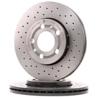 Brembo Bremsscheibe 09.7011.1X, vorne, gelocht, belüftet, perforiert, 1 Stück