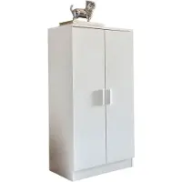 Wohnling Schuhschrank Melamin, Spanplatte 55 x 35 x 108 cm Weiß
