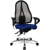 Topstar SITNESS 15 U2 - Profi Bürostuhl Blau Stoff / Netzstoff
