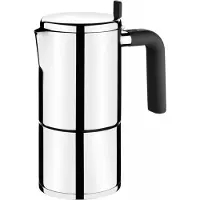Big Buy Cooking Bali A170403, Mokka-Kanne, 0,5 l, Edelstahl, Edelstahl, 10 Tassen, Bakelit