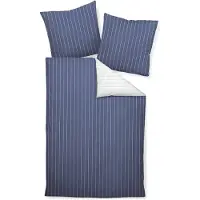 Janine Design Mako-Soft-Seersucker Bettwäsche-Garnitur TANGO 20020 Farbe denimblau Größe 135x200 + 80x80 cm