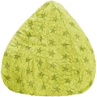 Sitting Bull BeanBag Fluffy Stars XL 70 x 110 cm, Gruen