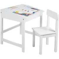 Roba Kinderschreibtisch "Schulpult, weiß", weiß, Tische, Baby, B/H/T: 55cm x 58cm x 49cm, Kinderschreibtisch, inkluisve Stuhl, B:55cm H:58cm T:49cm