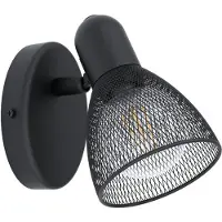 Eglo Wandlampe Carovigno, 1 flammige Wandleuchte, Klassisch, Minimalismus, Wandstrahler innen aus Stahl, Wohnzimmerlampe, Flurlampe, Spot mit E14