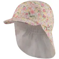 Sterntaler Schirmmütze mit Nackenschutz Blümchen ecru 1412413_908