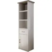 Die Möbelfundgrube Standregal 54 cm Pinie weiß mit 1 Schublade - LUCA