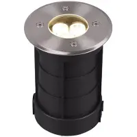 TRIO Runder LED Bodeneinbauspot Edelstahl Ø 11cm IP65 Bodenstrahler Einfahrt Terrasse