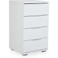 Pol-Power Beimöbel Nachtkommode 4 Schubkästen Holzwerkstoff Dekorfolie 46x79x42 cm