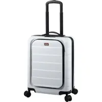 JSA Reisekoffer mit 4 Rollen weiß TSA Schloss Trolley Hartschale ABS 53cm 45593