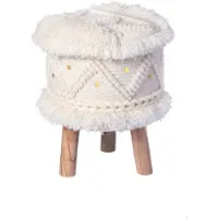 Decorationable | Hocker Sven Natur Wolle 35x47x35 cm | NADUVI
