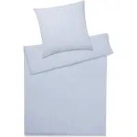 Elegante Seersucker Bettwäsche-Garnitur Chelsea 7013 Größe 80x80 155x220 cm Farbe Hellblau
