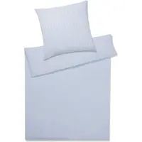 Elegante Seersucker Bettwäsche-Garnitur Chelsea 7013 Größe 80x80 135x200 cm Farbe Hellblau