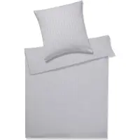 Elegante Seersucker Bettwäsche-Garnitur Chelsea 7013 Größe 80x80 155x220 cm Farbe silber