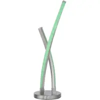 LOLA Smart LED-Tischleuchte 11991-55 stahlfarbig, 9,5 W, 1050 lm, CCT, RGB, Smart Home