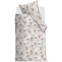 Rivièra Maison Bettwäsche Renforcé Palm Para Sand + 1x 1 , 1 Sand 155x220, 155 x 220 cm natur