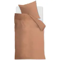 Vtwonen VT Wohnen Mako-Satin-Bettwäsche-Garnitur Earth Farbe Peach Größe 135 x 200 cm + 1x 80 x 80 cm