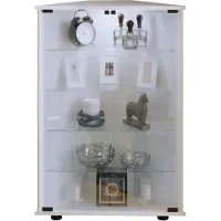 Hioshop Sammel Stand Eckvitrine Holz Glas Jecka