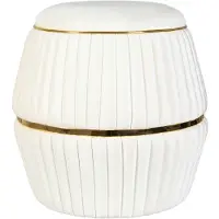 Underbar | Puff Doric Weiß Baumwolle 53x52x53 cm | NADUVI