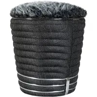 Underbar | Hocker Bella grau Baumwolle 54x44x44 cm | NADUVI