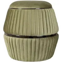 Underbar | Puff Doric grün Baumwolle 53x52x53 cm | NADUVI
