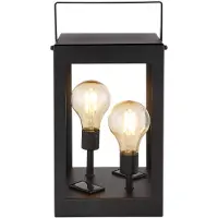 Globo Doris LED Solarleuchte 2-fach 0,06W Warmweiß IP44 Schwarz, Metall 28cm 36700