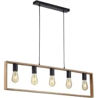 JUST LIGHT FRANKY Pendelleuchte E27 max. 60W 5-fach schwarz 15653-18
