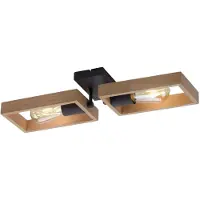 JUST LIGHT FRANKY Wand- und Deckenleuchte E27 max. 60W 2-fach schwarz 15657-18