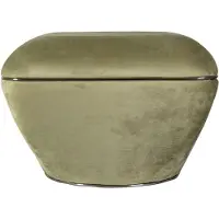 Underbar | Hocker Contessa grün Baumwolle 58x43x58 cm | NADUVI